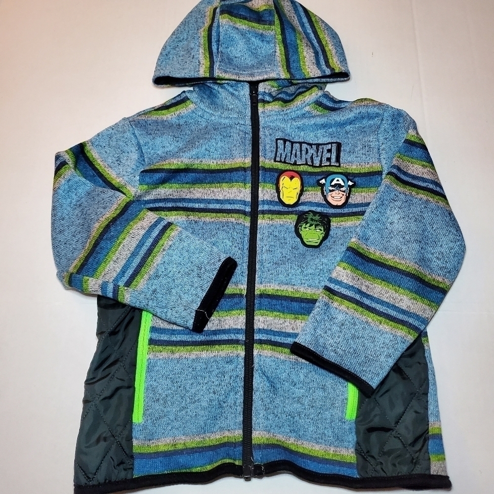 Marvel Superheroes Hooded Zip-Up Jacket Size 5